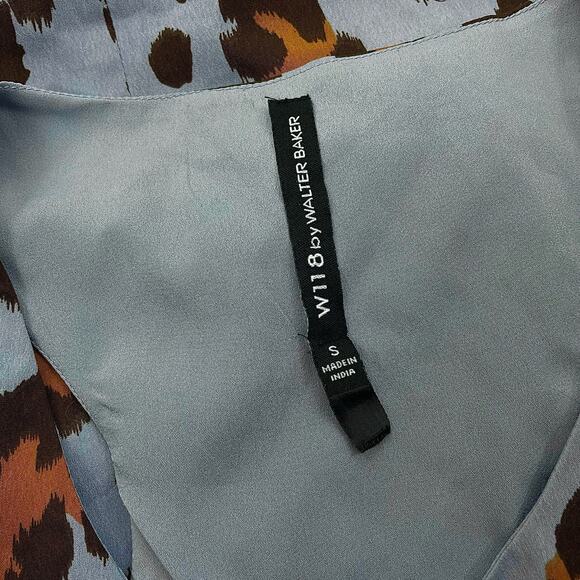 Walter Baker Alexandra Cheetah Printed Maxi Dress Blue Size S - Picture 8 of 8